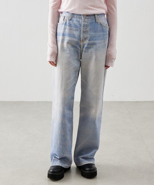 BEARDSLEY（ビアズリー）の「《LEVAR》デジタルプリントデニム（デニムパンツ・レディース・ブルー・MEDIUM）」の2枚目の写真