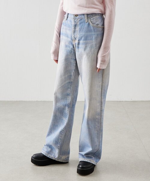 BEARDSLEY（ビアズリー）の「《LEVAR》デジタルプリントデニム（デニムパンツ・レディース・ブルー・MEDIUM）」の3枚目の写真