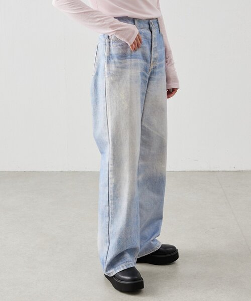 BEARDSLEY（ビアズリー）の「《LEVAR》デジタルプリントデニム（デニムパンツ・レディース・ブルー・MEDIUM）」の5枚目の写真