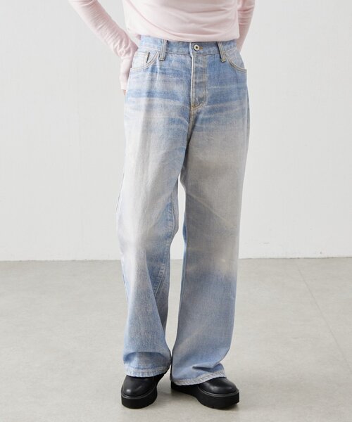 BEARDSLEY（ビアズリー）の「《LEVAR》デジタルプリントデニム（デニムパンツ・レディース・ブルー・MEDIUM）」の6枚目の写真