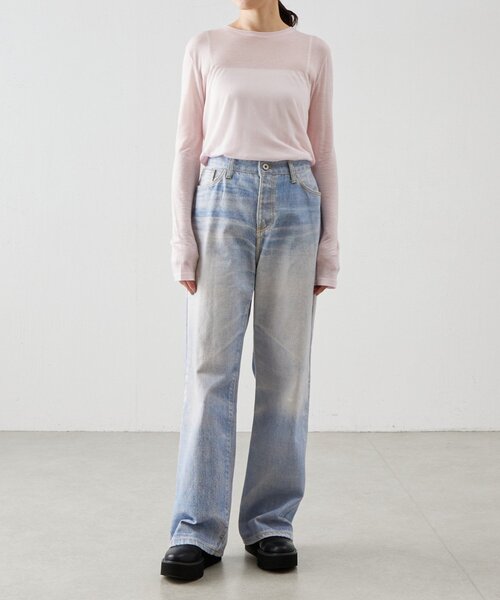 BEARDSLEY（ビアズリー）の「《LEVAR》デジタルプリントデニム（デニムパンツ・レディース・ブルー・MEDIUM）」の7枚目の写真