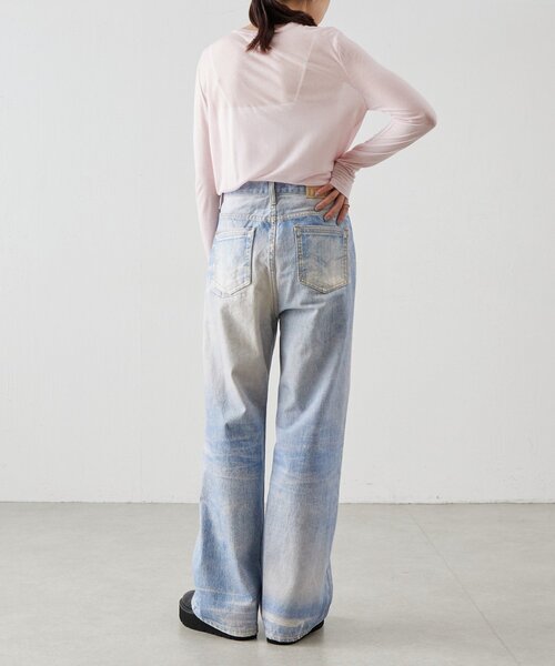 BEARDSLEY（ビアズリー）の「《LEVAR》デジタルプリントデニム（デニムパンツ・レディース・ブルー・MEDIUM）」の9枚目の写真