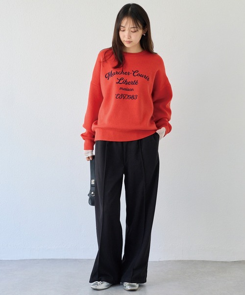 LAVEANGE（ラビアンジェ）の「ウールライクカットイージーパンツ（その他パンツ・レディース・ブラウン/ブラック・5L/4L/3L/LL/M）」の4枚目の写真