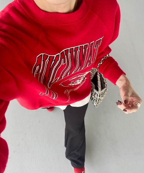 ISOOK（アイスー）の「スウェットフレアパンツ(kiharu select) / スウェットパンツ ハイウエスト ハイライズ ウエストゴム グレー ブラック 春服（スウェットパンツ・レディース・ブラック/グレー・FREE）」の9枚目の写真