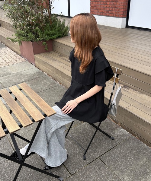 ISOOK(アイスー)の「スウェットフレアパンツ(kiharu select) / スウェットパンツ ハイウエスト ハイライズ ウエストゴム グレー ブラック 春服(スウェットパンツ・レディース・ブラック/グレー・FREE)」の17枚目の写真