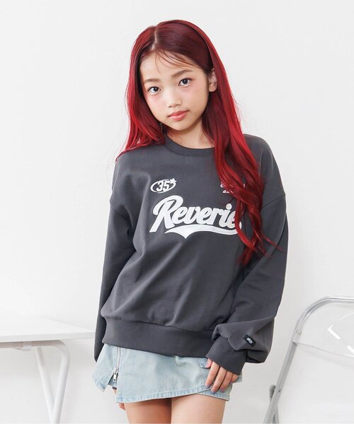 algy（アルジー）の「オーロラロゴアップリケトレーナー（スウェット・キッズ・チャコール/オフホワイト/ラベンダー・X-SMALL/XX-SMALL/MEDIUM/SMALL）」の2枚目の写真