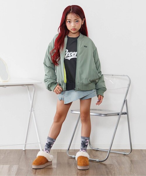 algy（アルジー）の「オーロラロゴアップリケトレーナー（スウェット・キッズ・チャコール/オフホワイト/ラベンダー・X-SMALL/XX-SMALL/MEDIUM/SMALL）」の7枚目の写真