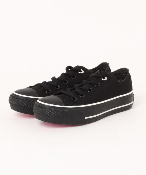 CONVERSE(コンバース)の「《CONVERSE》ALL STAR PLTS HEARTEYELET BP OX オールスター PLTS ハートアイレット BP OX(スニーカー・レディース・ブラック/ホワイト×ブラック・22.5cm/23.0cm/23.5cm/24.0cm/24.5cm)」の2枚目の写真