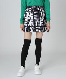 PEARLY GATES | 【PEARLY GATES】ドットBIGロゴプリント Peストレッチダブルフェイススカート(スカート)