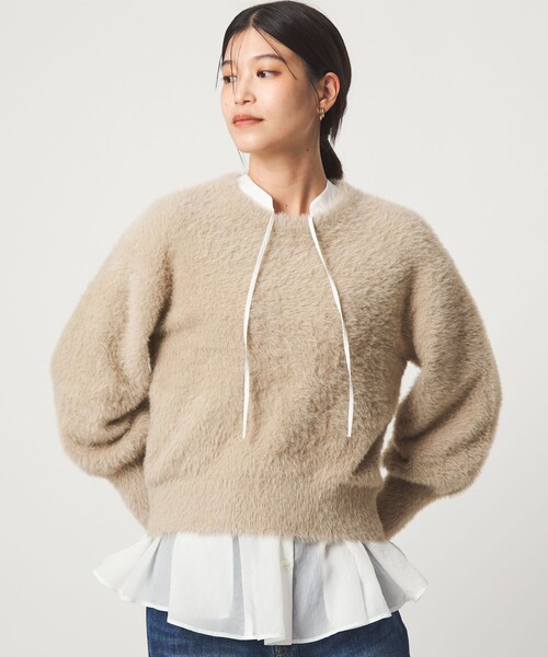 セール】【WEB限定】＜at ease＞フェザーヤーン プルオーバー ニット