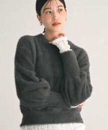 green label relaxing（グリーンレーベルリラクシング）の「【WEB限定】＜at ease＞フェザーヤーン プルオーバー ニット（ニット/セーター）」