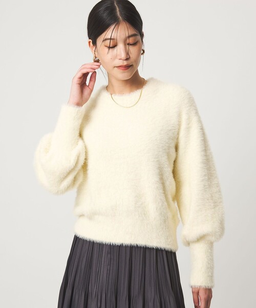 セール】【WEB限定】＜at ease＞フェザーヤーン プルオーバー ニット