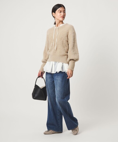 セール】【WEB限定】＜at ease＞フェザーヤーン プルオーバー ニット