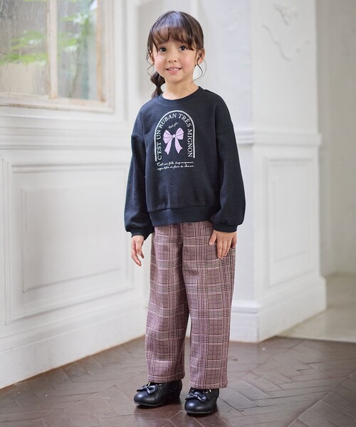 ANY（エニィ）の「レースアップ 裏シャギーワイドパンツ（その他パンツ・キッズ・ブラウン系3/ブラック系/ブラック系3・130/120/110）」の7枚目の写真