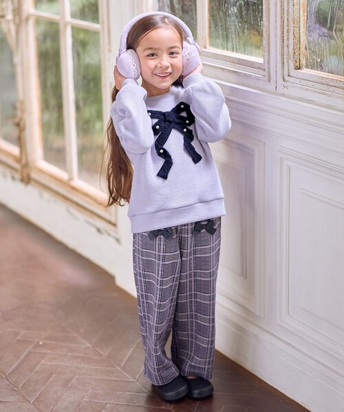 ANY（エニィ）の「レースアップ 裏シャギーワイドパンツ（その他パンツ・キッズ・ブラウン系3/ブラック系/ブラック系3・130/120/110）」の10枚目の写真