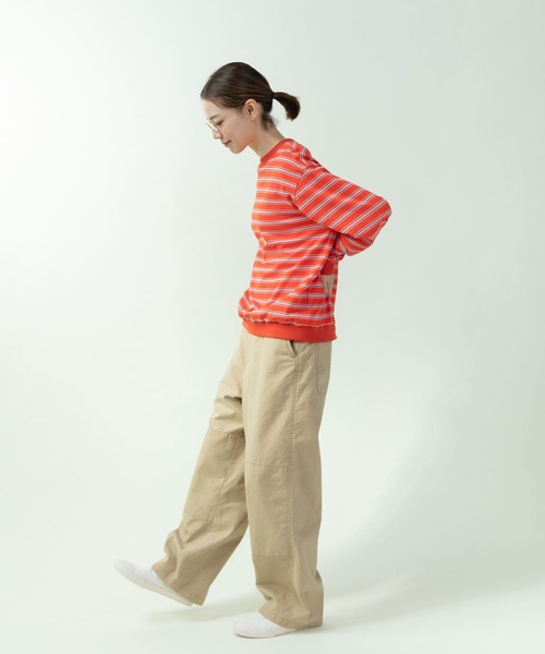 PAR ICI（パーリッシィ）の「マルチボーダー天竺 クルーネックプルオーバー（Tシャツ/カットソー・レディース・オレンジ/ブラック/ホワイト・FREE）」の19枚目の写真