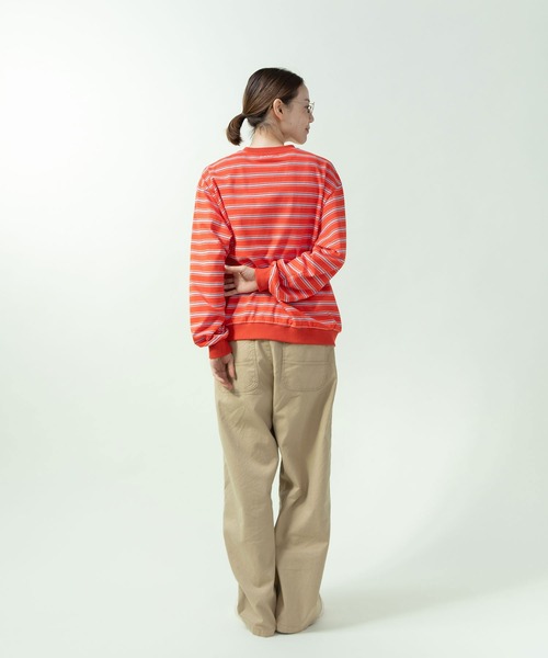 PAR ICI（パーリッシィ）の「マルチボーダー天竺 クルーネックプルオーバー（Tシャツ/カットソー・レディース・オレンジ/ブラック/ホワイト・FREE）」の21枚目の写真