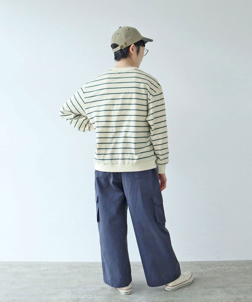 PAR ICI（パーリッシィ）の「マルチボーダー天竺 クルーネックプルオーバー（Tシャツ/カットソー・レディース・オレンジ・FREE）」の10枚目の写真