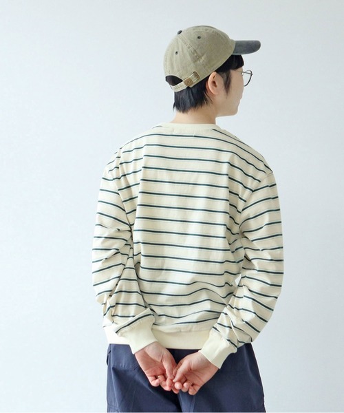 PAR ICI（パーリッシィ）の「マルチボーダー天竺 クルーネックプルオーバー（Tシャツ/カットソー・レディース・オレンジ・FREE）」の4枚目の写真