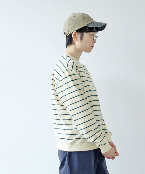 PAR ICI（パーリッシィ）の「マルチボーダー天竺 クルーネックプルオーバー（Tシャツ/カットソー・レディース・オレンジ・FREE）」の5枚目の写真