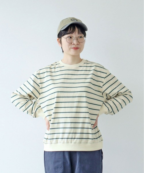 PAR ICI（パーリッシィ）の「マルチボーダー天竺 クルーネックプルオーバー（Tシャツ/カットソー・レディース・オレンジ・FREE）」の2枚目の写真