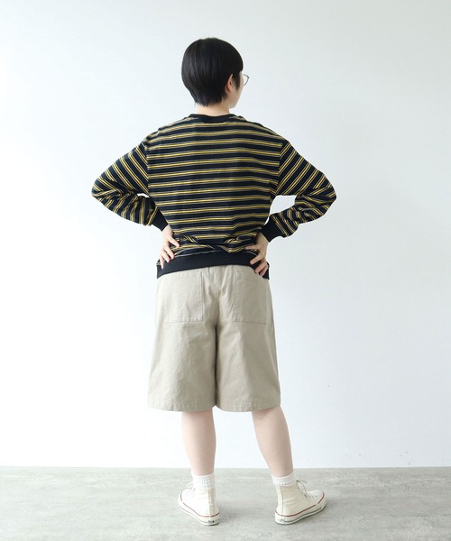 PAR ICI（パーリッシィ）の「マルチボーダー天竺 クルーネックプルオーバー（Tシャツ/カットソー・レディース・オレンジ・FREE）」の18枚目の写真