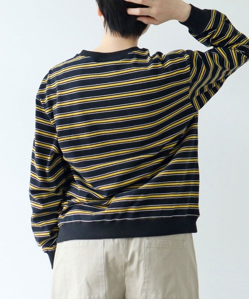 PAR ICI（パーリッシィ）の「マルチボーダー天竺 クルーネックプルオーバー（Tシャツ/カットソー・レディース・オレンジ・FREE）」の14枚目の写真