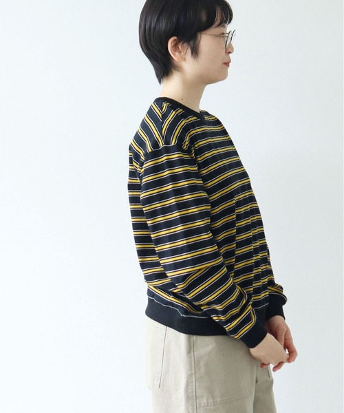 PAR ICI（パーリッシィ）の「マルチボーダー天竺 クルーネックプルオーバー（Tシャツ/カットソー・レディース・オレンジ・FREE）」の15枚目の写真