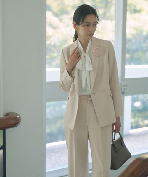 green label relaxing（グリーンレーベルリラクシング）の「トロミ ボウタイ ブラウス マシンウォッシャブル（シャツ/ブラウス・レディース・ホワイト/その他1・FREE）」の15枚目の写真