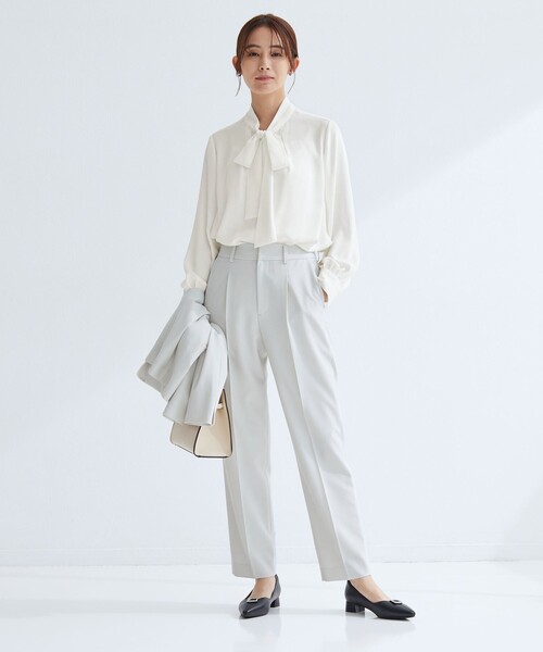 green label relaxing（グリーンレーベルリラクシング）の「トロミ ボウタイ ブラウス マシンウォッシャブル（シャツ/ブラウス・レディース・ホワイト/その他1・FREE）」の11枚目の写真