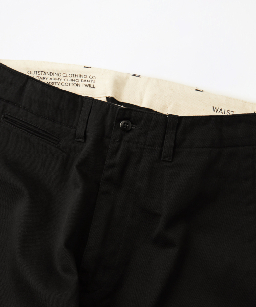 OUTSTANDING(アウトスタンディング)の「OFFICER CHINO PANTS_BLACK(その他パンツ・レディース・その他・SMALL/MEDIUM/LARGE)」の3枚目の写真