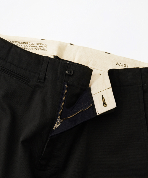 OUTSTANDING(アウトスタンディング)の「OFFICER CHINO PANTS_BLACK(その他パンツ・レディース・その他・SMALL/MEDIUM/LARGE)」の5枚目の写真