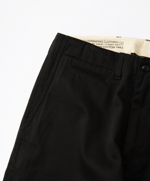 OUTSTANDING(アウトスタンディング)の「OFFICER CHINO PANTS_BLACK(その他パンツ・レディース・その他・SMALL/MEDIUM/LARGE)」の7枚目の写真