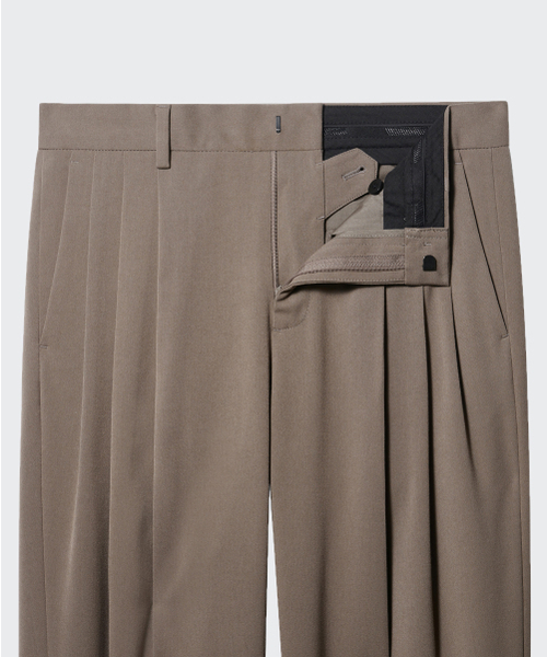 MUSINSA STANDARD（ムシンサスタンダード）の「スリーチンセミバルーンスラックス[ダスティベージュ]（スラックス・メンズ・その他・29/30/31/33/26/27/28/40/38/42/36/34/32）」の3枚目の写真