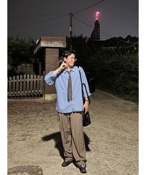 MUSINSA STANDARD（ムシンサスタンダード）の「スリーチンセミバルーンスラックス[ダスティベージュ]（スラックス・メンズ・その他・29/30/31/33/26/27/28/40/38/42/36/34/32）」の7枚目の写真