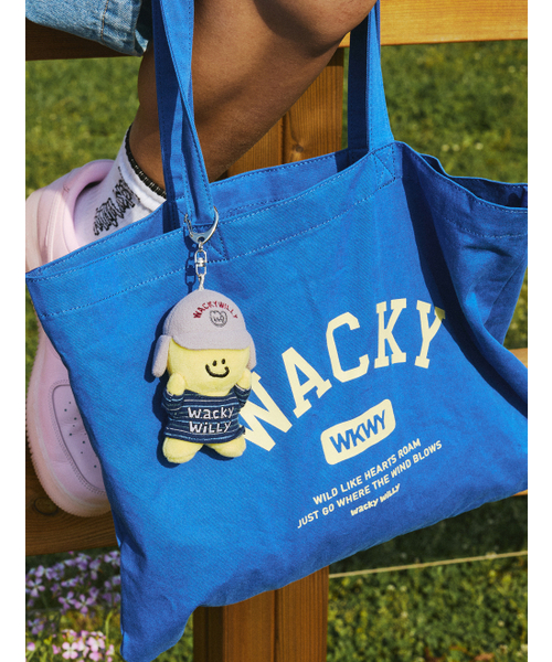 Wacky WiLLy(ワッキーウィリー)の「デイリーエコバッグブルー(エコバッグ/サブバッグ・レディース・その他・F)」の1枚目の写真