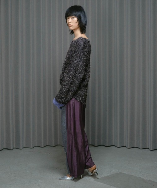 THINGS THAT MATTER（シングス ザット マター）の「SPARKLY OVER KNIT PULL-OVER / スパークリー オーバー ニット プルオーバー（ニット/セーター・レディース・ブルー/ブラック・FREE）」の17枚目の写真