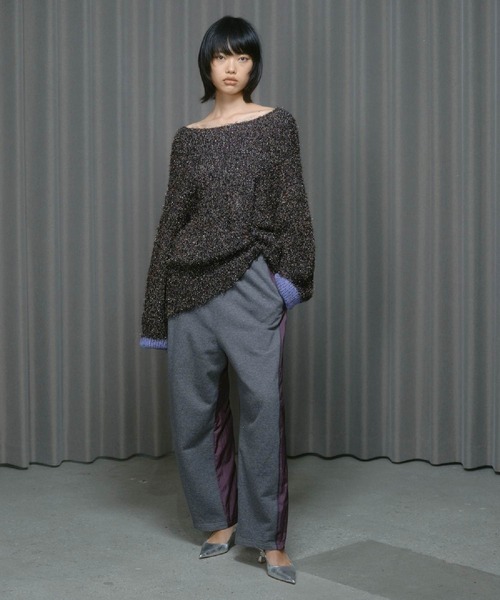 THINGS THAT MATTER（シングス ザット マター）の「SPARKLY OVER KNIT PULL-OVER / スパークリー オーバー ニット プルオーバー（ニット/セーター・レディース・ブルー/ブラック・FREE）」の15枚目の写真