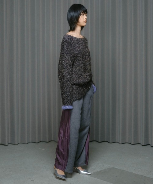 THINGS THAT MATTER（シングス ザット マター）の「SPARKLY OVER KNIT PULL-OVER / スパークリー オーバー ニット プルオーバー（ニット/セーター・レディース・ブルー/ブラック・FREE）」の16枚目の写真