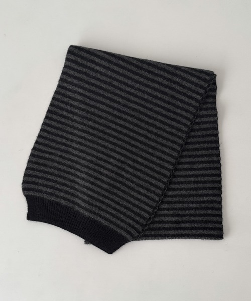 CANAL JEAN(キャナルジーン)の「El mar ボーダーマフラー(マフラー・レディース・ネイビー/チャコールグレー/ブラック/ブラウン/ブルー・ONE SIZE)」の12枚目の写真