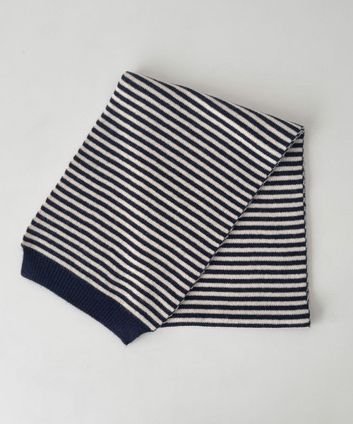 CANAL JEAN(キャナルジーン)の「El mar ボーダーマフラー(マフラー・レディース・ネイビー/チャコールグレー/ブラック/ブラウン/ブルー・ONE SIZE)」の13枚目の写真