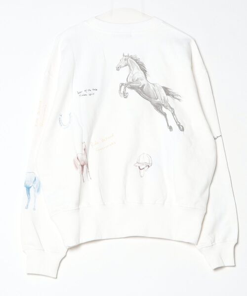 MAISON SPECIAL（メゾンスペシャル）の「Drawing Horse Sweatshirt/ドローイングホーススウェット（スウェット・レディース・チャコールグレー/グレー/ホワイト・FREE）」の21枚目の写真