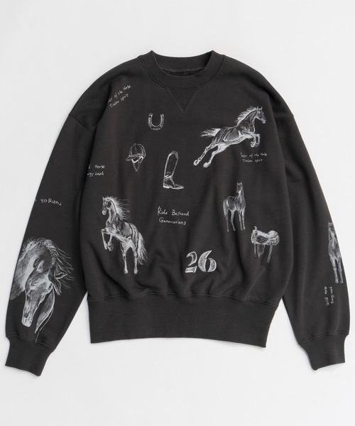 MAISON SPECIAL（メゾンスペシャル）の「Drawing Horse Sweatshirt/ドローイングホーススウェット（スウェット・レディース・チャコールグレー/グレー/ホワイト・FREE）」の11枚目の写真