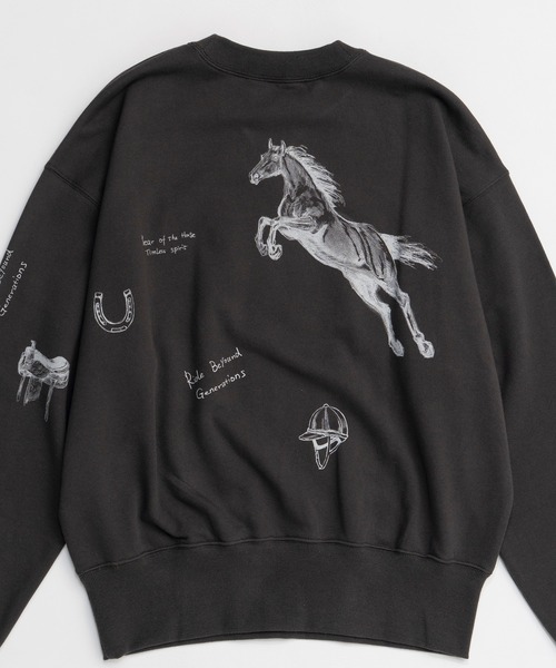 MAISON SPECIAL（メゾンスペシャル）の「Drawing Horse Sweatshirt/ドローイングホーススウェット（スウェット・レディース・チャコールグレー/グレー/ホワイト・FREE）」の14枚目の写真