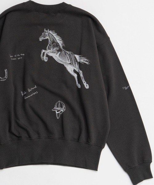 MAISON SPECIAL（メゾンスペシャル）の「Drawing Horse Sweatshirt/ドローイングホーススウェット（スウェット・レディース・チャコールグレー/グレー/ホワイト・FREE）」の17枚目の写真