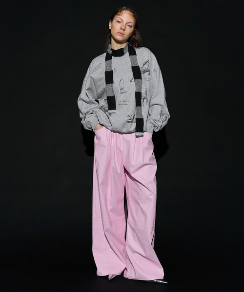 MAISON SPECIAL（メゾンスペシャル）の「Drawing Horse Sweatshirt/ドローイングホーススウェット（スウェット・レディース・チャコールグレー/グレー/ホワイト・FREE）」の5枚目の写真