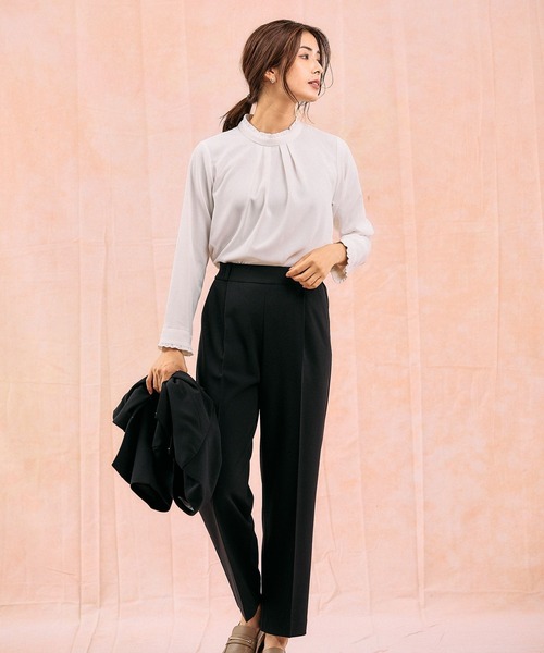 GLOBAL WORK(グローバルワーク)の「スゴラクストレッチクルージャケット3点セット/ 581024(セットアップ・レディース・ブラック/グレイッシュベージュ/ネイビー・SMALL/MEDIUM/LARGE)」の5枚目の写真