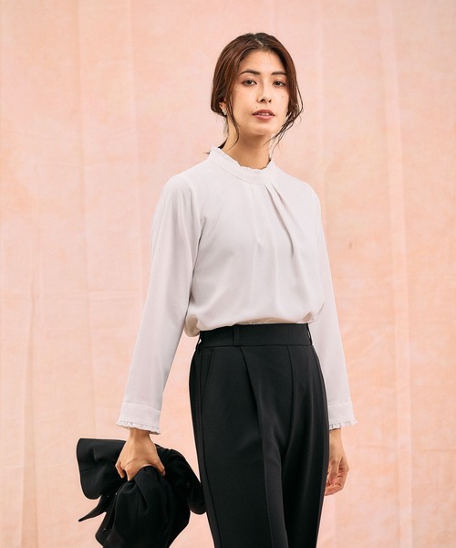 GLOBAL WORK(グローバルワーク)の「スゴラクストレッチクルージャケット3点セット/ 581024(セットアップ・レディース・ブラック/グレイッシュベージュ/ネイビー・SMALL/MEDIUM/LARGE)」の7枚目の写真