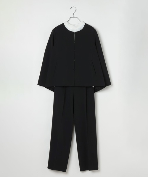 GLOBAL WORK(グローバルワーク)の「スゴラクストレッチクルージャケット3点セット/ 581024(セットアップ・レディース・ブラック/グレイッシュベージュ/ネイビー・SMALL/MEDIUM/LARGE)」の12枚目の写真