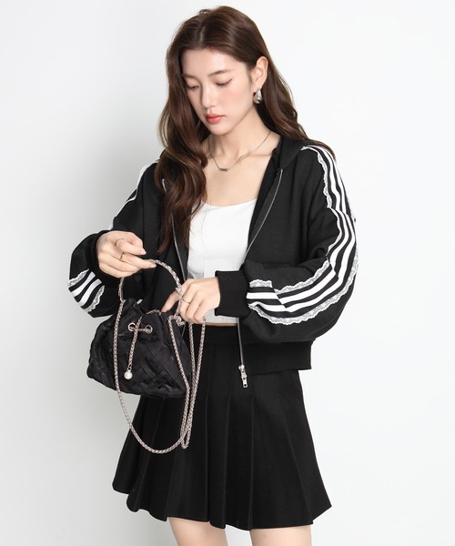 Side‑lining double zip парка — парка с двойной застёжкой‑молнией